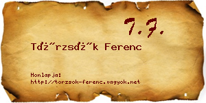 Törzsök Ferenc névjegykártya