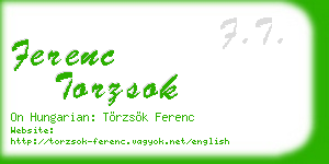ferenc torzsok business card